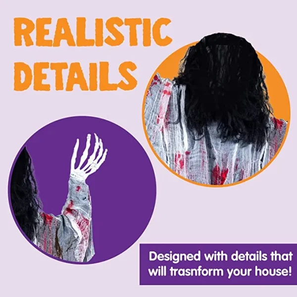 Climbing Zombie Halloween Decoration 47in 5 Climbing Zombie Halloween Decoration 47in - Image 3