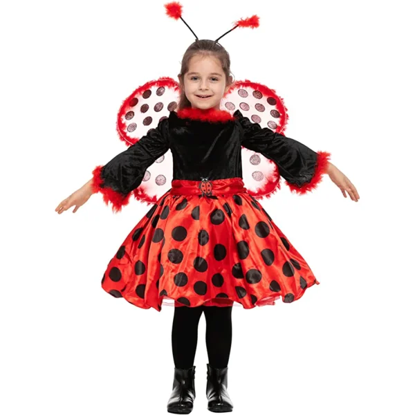Girls Ladybug Halloween Costume With Wings 3 Girls Ladybug Halloween Costume With Wings