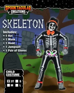 Kids Skeleton Halloween Costumes -Spirit Halloween Shop Cute Skeleton Costume for Boys 4 结果 600x760 1