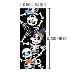 3D Halloween Cute Skeleton Door Cover 30in X 72in 7 3D Halloween Cute Skeleton Door Cover 30in X 72in -Spirit Halloween Shop Cute Skeleton Family Door Cover 2 600x600 1