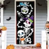 3D Halloween Cute Skeleton Door Cover 30in X 72in -Spirit Halloween Shop Cute Skeleton Family Door Cover 3 600x600 1