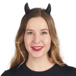Devil Horns Headband Black