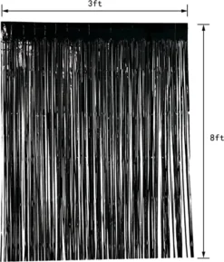 Halloween Black Foil Fringe Curtain With Gold Banner -Spirit Halloween Shop Drink Up Witches Banner and Black Fringe Curtain Decoration 2 Pcs 5 600x702 1