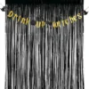 Halloween Black Foil Fringe Curtain With Gold Banner -Spirit Halloween Shop Drink Up Witches Banner and Black Fringe Curtain Decoration 2 Pcs 6 600x600 1