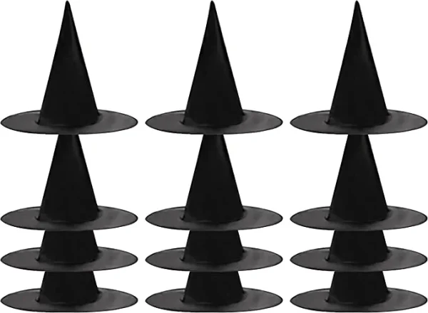 12pcs Halloween Black Witch Hats 5 12pcs Halloween Black Witch Hats - Image 3