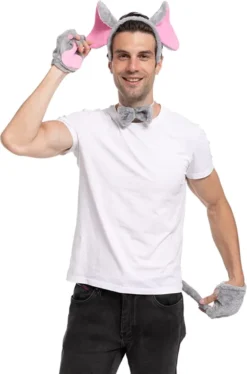 5pcs Halloween Elephant Ears Costume Accessory Set 13 5pcs Halloween Elephant Ears Costume Accessory Set -Spirit Halloween Shop Elephant Cosplay Accessories Set 2 600x908 1