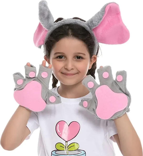 5pcs Halloween Elephant Ears Costume Accessory Set 4 5pcs Halloween Elephant Ears Costume Accessory Set - Image 2