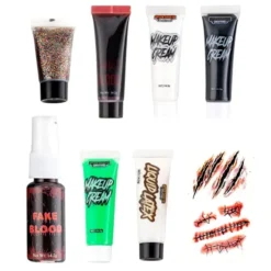 25Pcs 12 Color Halloween Makeup Kits -Spirit Halloween Shop Family Cosplay Makeup Kit 3 600x600 1