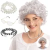 Adult Or Child Grey Halloween Wig And Accessories -Spirit Halloween Shop Female Curly Granny Wig 6 600x600 1