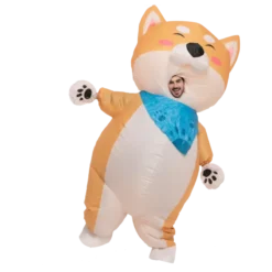 Adults Shiba Inu Inflatable Halloween Costumes -Spirit Halloween Shop Full body Shiba Inu inflatable costume Adult 2 scaled 600x600 1