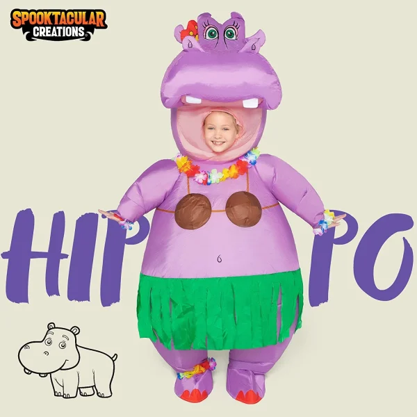 Full Body Hippo Costume-M 4 Full Body Hippo Costume-M - Image 2