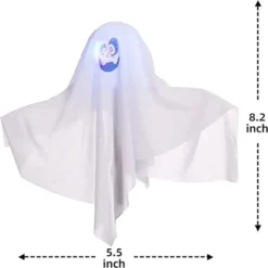3pcs Halloween Light Up Ghost Decoration -Spirit Halloween Shop Ghost Hanging Lights with Stakes 3 Pack 2 600x600 1