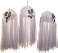 3pcs LED Halloween Hanging Ghost Lights 18in -Spirit Halloween Shop Ghost Lantern Hanging Lights 3 Pack 1 600x545 1