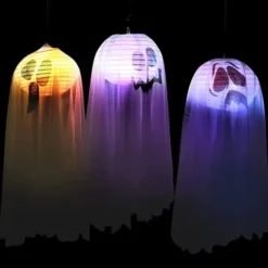 3pcs LED Halloween Hanging Ghost Lights 18in