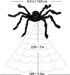 Halloween Giant Spider Web 23ft -Spirit Halloween Shop Giant Spider Web Set 4 600x642 1
