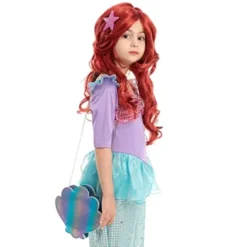 Girls Halloween Red Mermaid Wig -Spirit Halloween Shop Girl Mermaid Wig 2 600x600 1