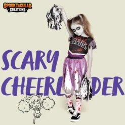 Girl Scary Cheerleader Costume -Spirit Halloween Shop Girl Scary Cheerleader Costume 2 result 600x600 1