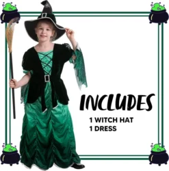 Girls Green Witch Halloween Costume 12 Girls Green Witch Halloween Costume -Spirit Halloween Shop Girls Green Witch Halloween Costume 2 result 600x608 1