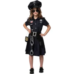 Girls Cop Halloween Costume