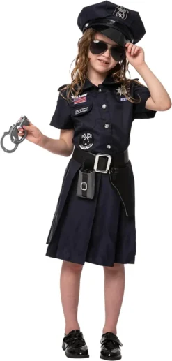 Girls Cop Halloween Costume -Spirit Halloween Shop Girls Police Costume For Role Play Cosplay 6 1 600x1257 1