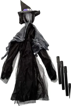 3pcs Outdoor Witch Decorations With Glowing Heads 9 3pcs Outdoor Witch Decorations With Glowing Heads -Spirit Halloween Shop Glowing Green Witches with Stakes 3 Pack 3 600x890 1