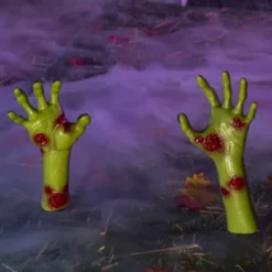 Groundbreaker Green Zombie Hands Halloween Decorations -Spirit Halloween Shop Green Zombie Hands 2 scaled 600x600 1