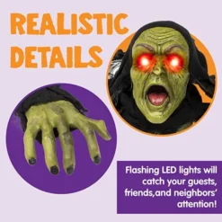 Halloween Animated Zombie Groundbreaker Decoration -Spirit Halloween Shop Ground Breaker Zombie 3 结果 600x600 1