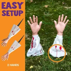 Groundbreaker Bloodstain Arm Stake Decorations -Spirit Halloween Shop Groundbreaker Bloodstain Arm Stake Decorations 3 600x600 1