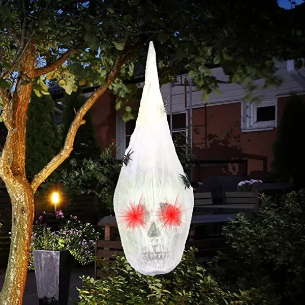 Halloween Animated Hanging Skulls Covered With Spider Webs 7 Halloween Animated Hanging Skulls Covered With Spider Webs - Image 5