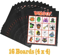 32pcs Halloween Bingo Cards Game -Spirit Halloween Shop Halloween Bingo Game With 32 Cards 7 600x554 1