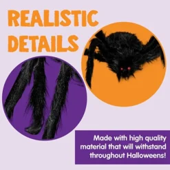 2pcs Halloween Realistic Hairy Spider Set -Spirit Halloween Shop Halloween Black Hairy Spiders 2 packs 47 47 2 结果 1 600x600 1