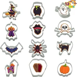 12Pcs Halloween Cookie Cutter Set -Spirit Halloween Shop Halloween Cookie Cutter Set 12 PCS 3 1 600x600 1