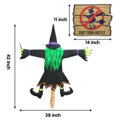 Halloween Crashing Witch Into Tree Decoration -Spirit Halloween Shop Halloween Crashing Witch Into Tree Decoration 5 1 600x600 1