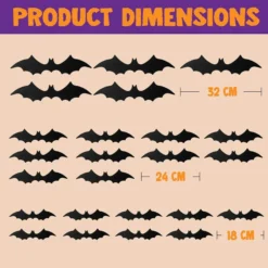 Halloween Decorating Set With Bat Stickers, Spider & Crows -Spirit Halloween Shop Halloween Decorating Set with Bat Stickers Spider Crows 6 result 600x600 1