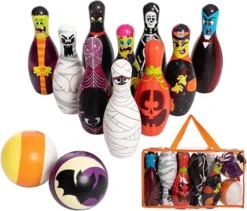 Kids Halloween Foam Bowling Set