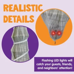 Light Up Animated Hanging Cocoon Corpse 68in -Spirit Halloween Shop Halloween Hanging Cocoon Corpse 68in 4 result 600x600 1