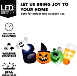 6ft Inflatable LED Halloween Boo Words -Spirit Halloween Shop Halloween Inflatable Boo Words 6ft 3 600x597 1