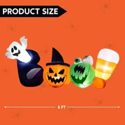 6ft Inflatable LED Halloween Boo Words -Spirit Halloween Shop Halloween Inflatable Boo Words 6ft 5 600x600 1