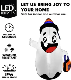 5ft Inflatable LED Halloween Wicked Ghost Decoration -Spirit Halloween Shop Halloween Inflatable Cute Wicked Ghost 5ft 1 1 600x676 1