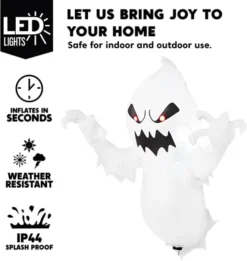 3.5ft Light Up Inflatable Ghost Flying Out From Window -Spirit Halloween Shop Halloween Inflatable Window Crasher Ghost 3.5 ft 1 600x633 1