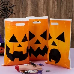 72pcs Halloween Pumpkin Treat Bags