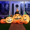 7ft Inflatable Pumpkins With Witch's Cat Decoration -Spirit Halloween Shop Halloween Pumpkin Patch with Cat Inflatable 7 ft 5 600x600 1