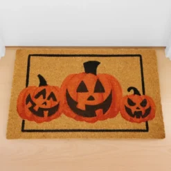 Halloween Pumpkin Patterned Doormat 30in X 17in -Spirit Halloween Shop Halloween Pumpkin Patterned Doormat 30in x 17in 5 result 600x600 1