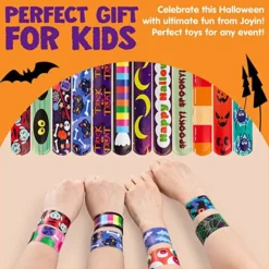 120pcs Halloween Themed 24 Designs Slap Bracelets -Spirit Halloween Shop Halloween Slap Bracelets 4 result