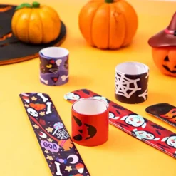 120pcs Halloween Themed 24 Designs Slap Bracelets -Spirit Halloween Shop Halloween Slap Bracelets 6 result