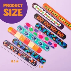 120pcs Halloween Themed 24 Designs Slap Bracelets -Spirit Halloween Shop Halloween Slap Bracelets 7 result