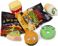 12Pcs Food Squishy Toys In Blind Bags With 6 Designs -Spirit Halloween Shop Halloween Slow Rising Food Squishy 12 Pcs 4 600x480 1