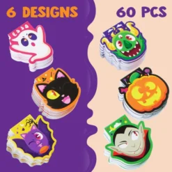 60Pcs Halloween Spooky Characters Mini Notepad Set -Spirit Halloween Shop Halloween Spooky Characters Mini Notepad Set 60 Pcak 4 result 1 600x600 1