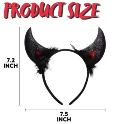 Halloween Theme Devil Horns Headband Black -Spirit Halloween Shop Halloween Theme Devil Horns Headband Black 4 result 1 600x600 1