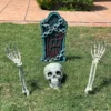 Halloween Tombstone And Skeleton Groundbreaker 17in 1 Halloween Tombstone And Skeleton Groundbreaker 17in -Spirit Halloween Shop Halloween Tombstone and Skeleton Groundbreaker 17in 600x600 1